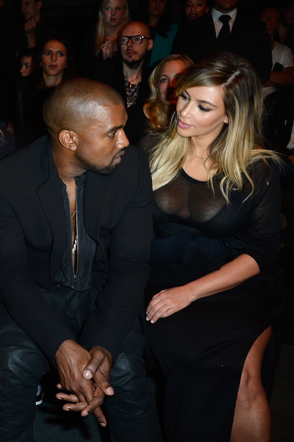 Kim Kardashian y Kanye West en la Semana de la Moda 2013 en Paris