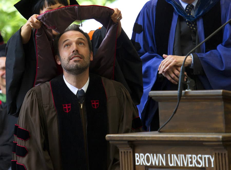 Ben Affleck obtiene un título honorario en Bellas Artes por la Universidad de Brown
