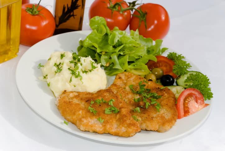 Milanesas rellenas de jamon y queso