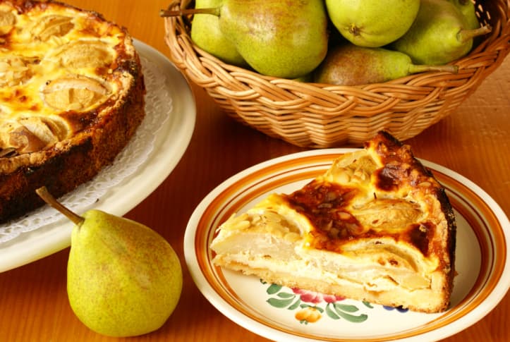 Tarta rústica de peras
