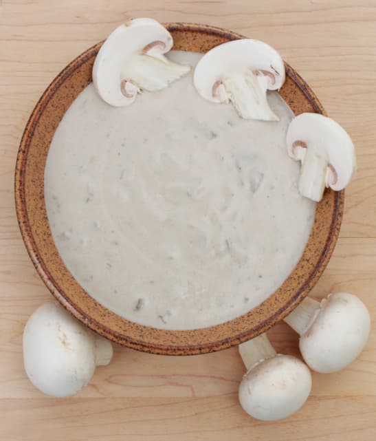 Deliciosa crema de champiñones