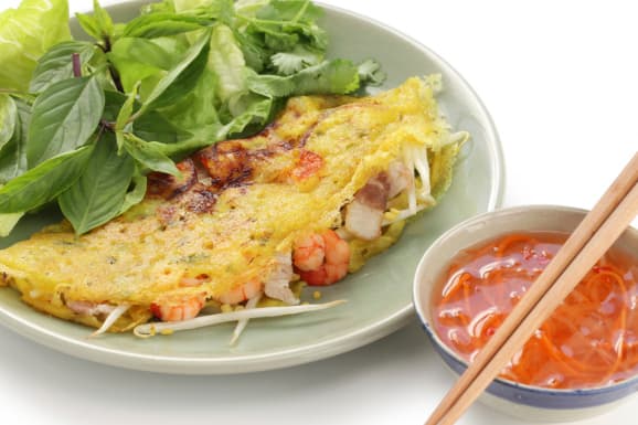 Deliciosos crepes vietnamitas: Bánh Xeo