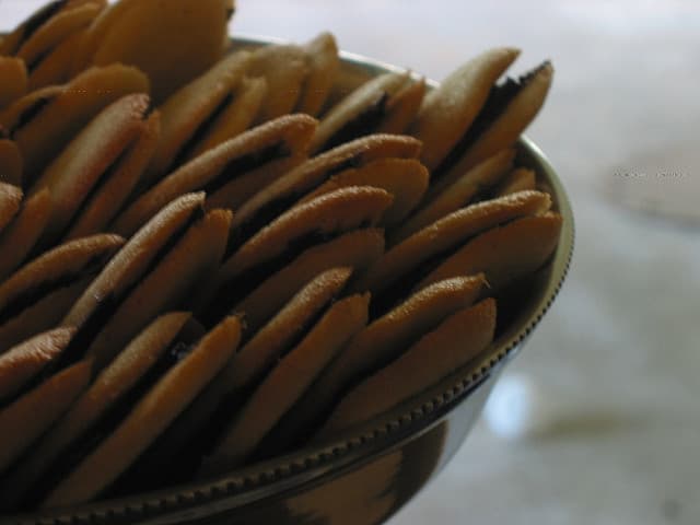 Galletas de manga rellenas de chocolate
