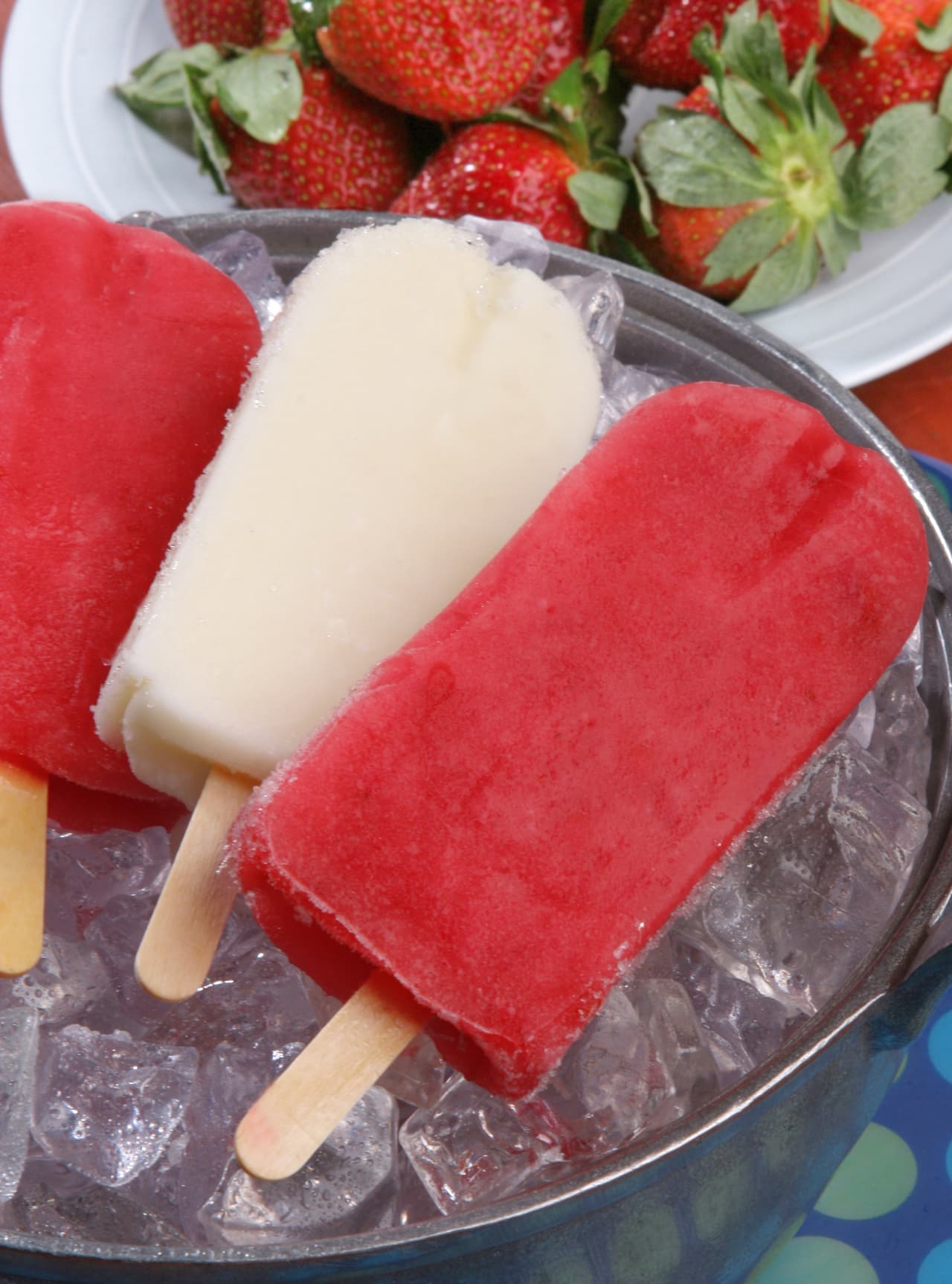 Paletas de fresa y limón
