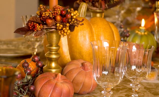 Decoración de la mesa para Acción de Gracias