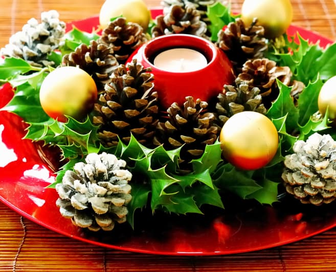 Mesas decoradas para Navidad