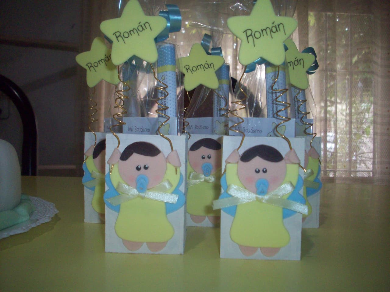 Angelitos para bautizo, enviados por Verónica