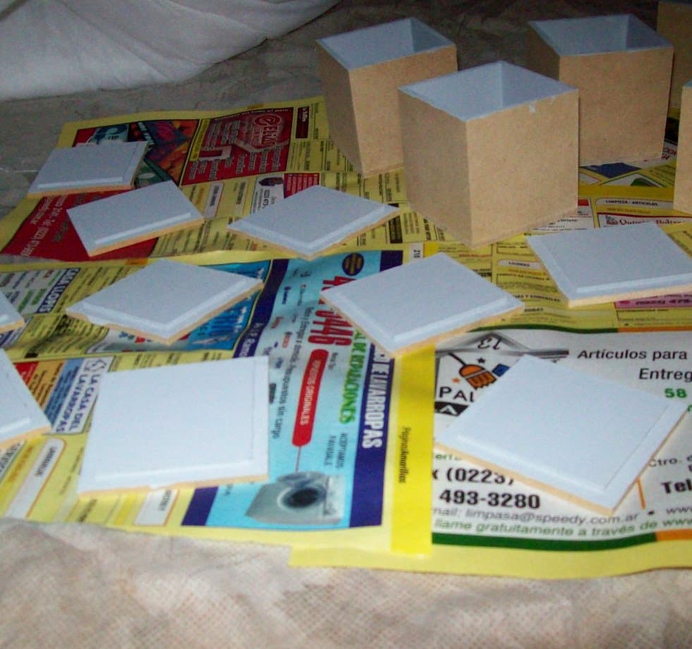 Cajas recicladas, enviadas por Manuela