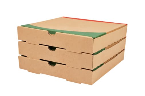 Decoración de paredes con cajas de pizza