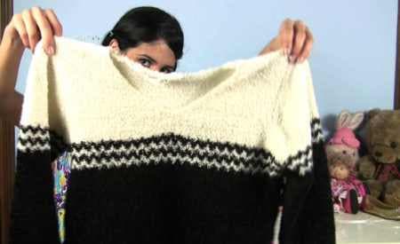 Haz un gorro y una polaina reciclando un abrigo, enviado por GiannyL