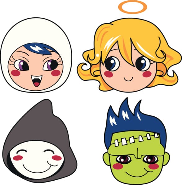 Máscaras de Halloween para pintar