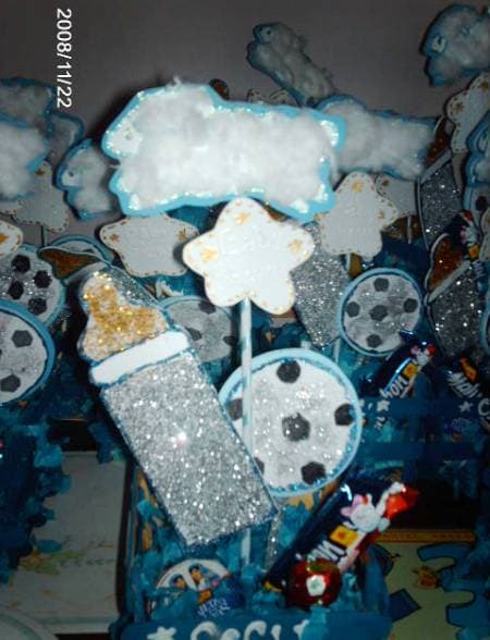 Simpáticas canastas con Borreguitos y dulces, enviadas por Yesica