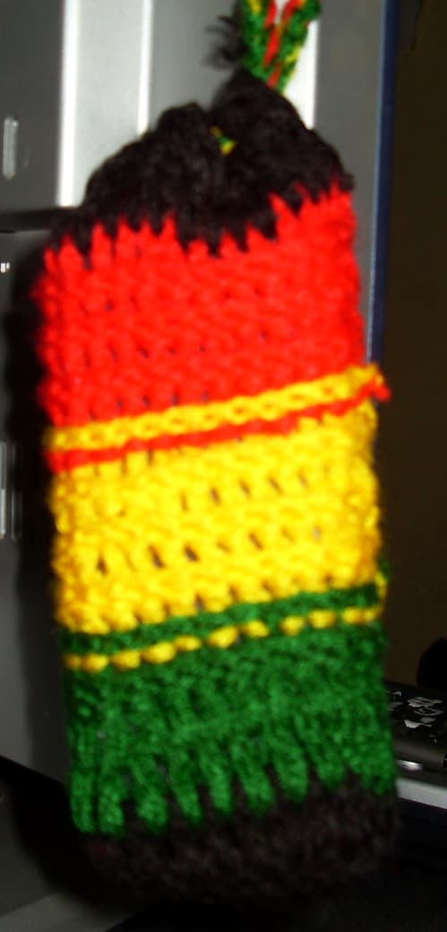 Porta celulares en crochet, enviados por Morena