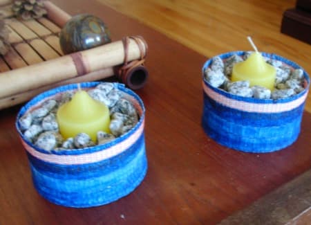 Porta velas reciclado, enviado por Netty