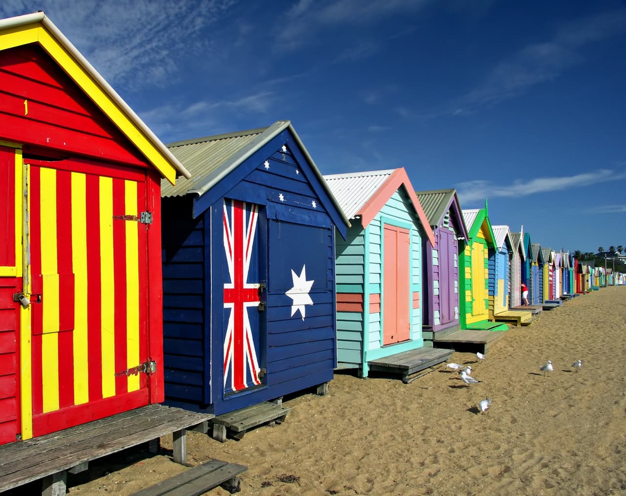 La ciudad balnearia de Brighton en Australia