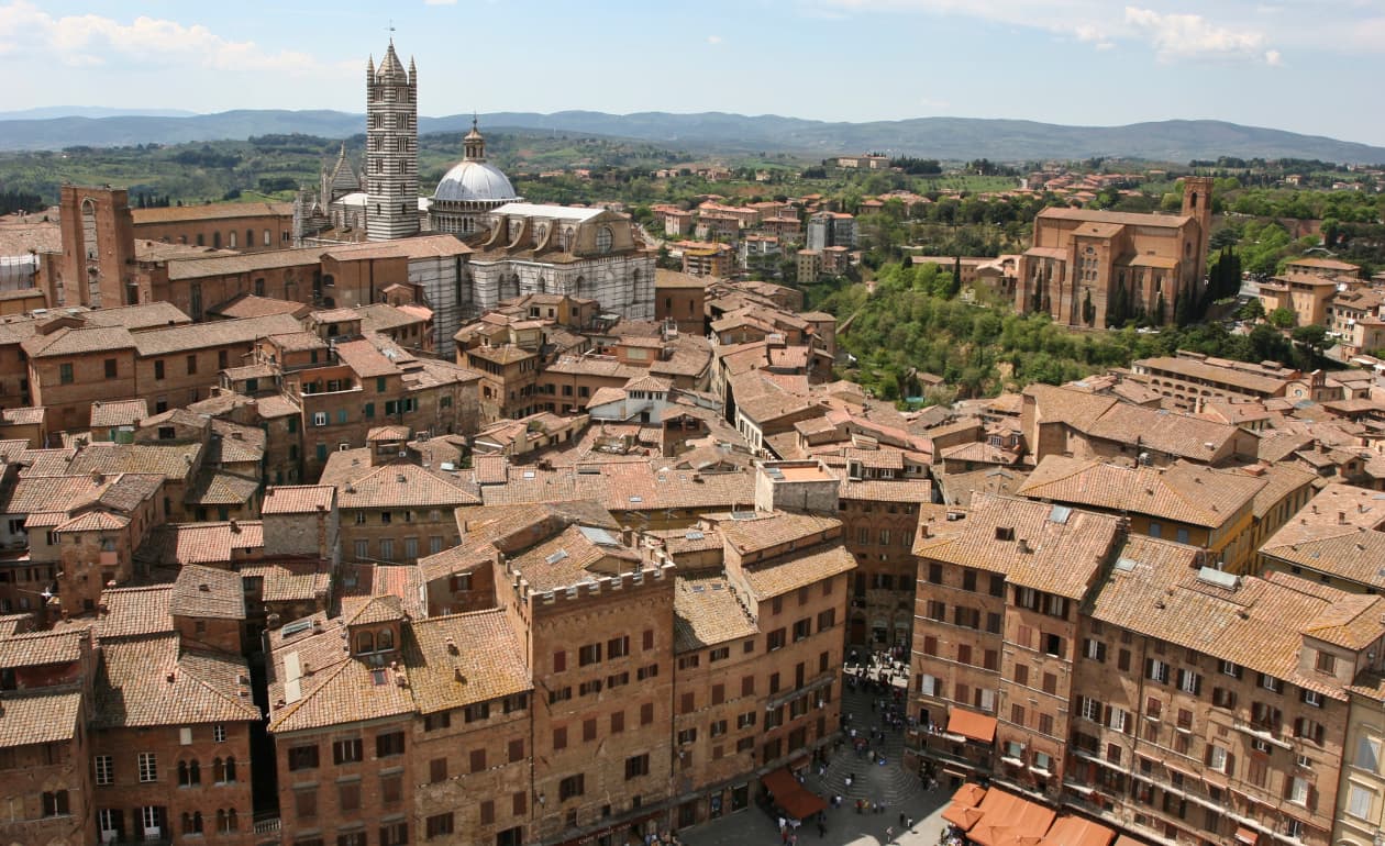 La ciudad de Siena, en la Toscana