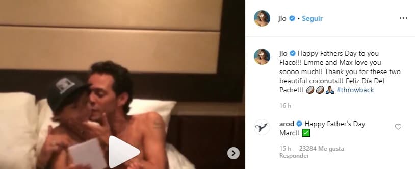 J.Lo felicitó a su ex y a su prometido por el día del padre, ¡fue un derrame de amor!