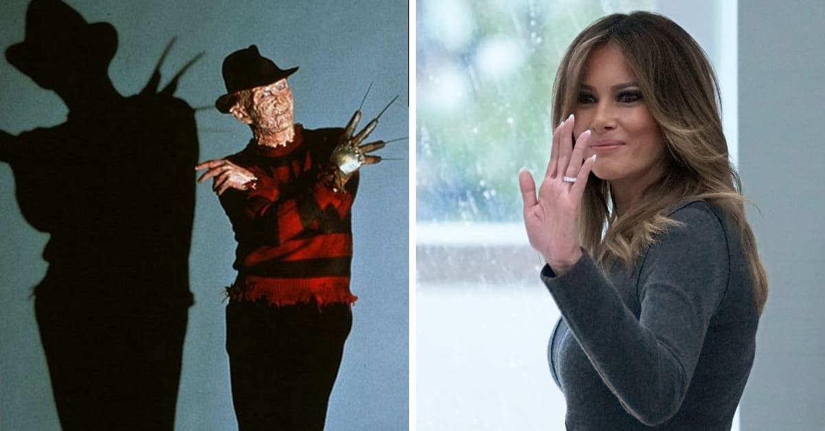 Melania Trump mostró la decoración navideña de la Casa Blanca y a Freddy Krueger le encantaría