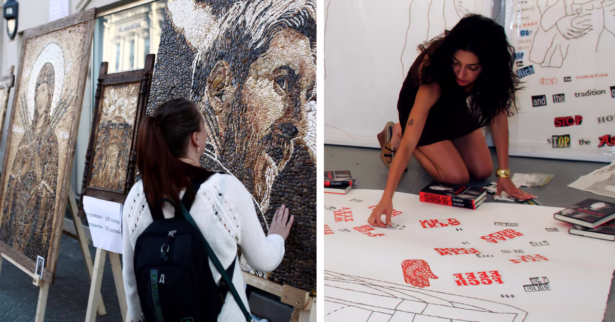 Madeline Rector creó obras de arte con las revistas que su abuelo le ...