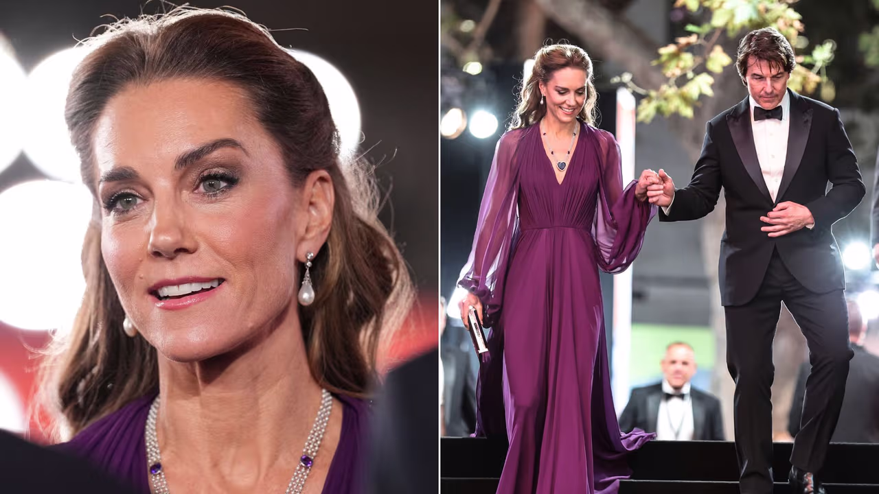 ¡Kate Middleton y Tom Cruise de la mano! El actor rompe protocolo (otra vez) con la princesa de Gales
