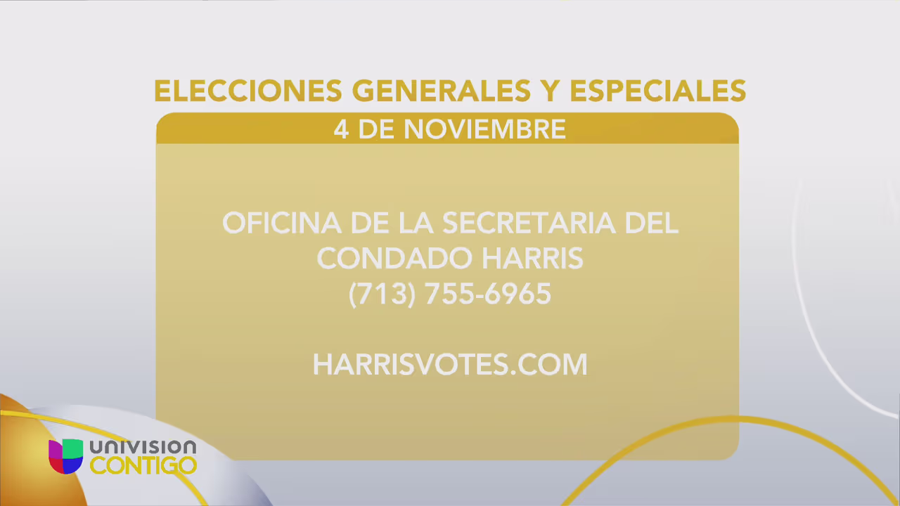 Las elecciones del 4 de noviembre | Tu Ciudad Univision Houston Contigo ...