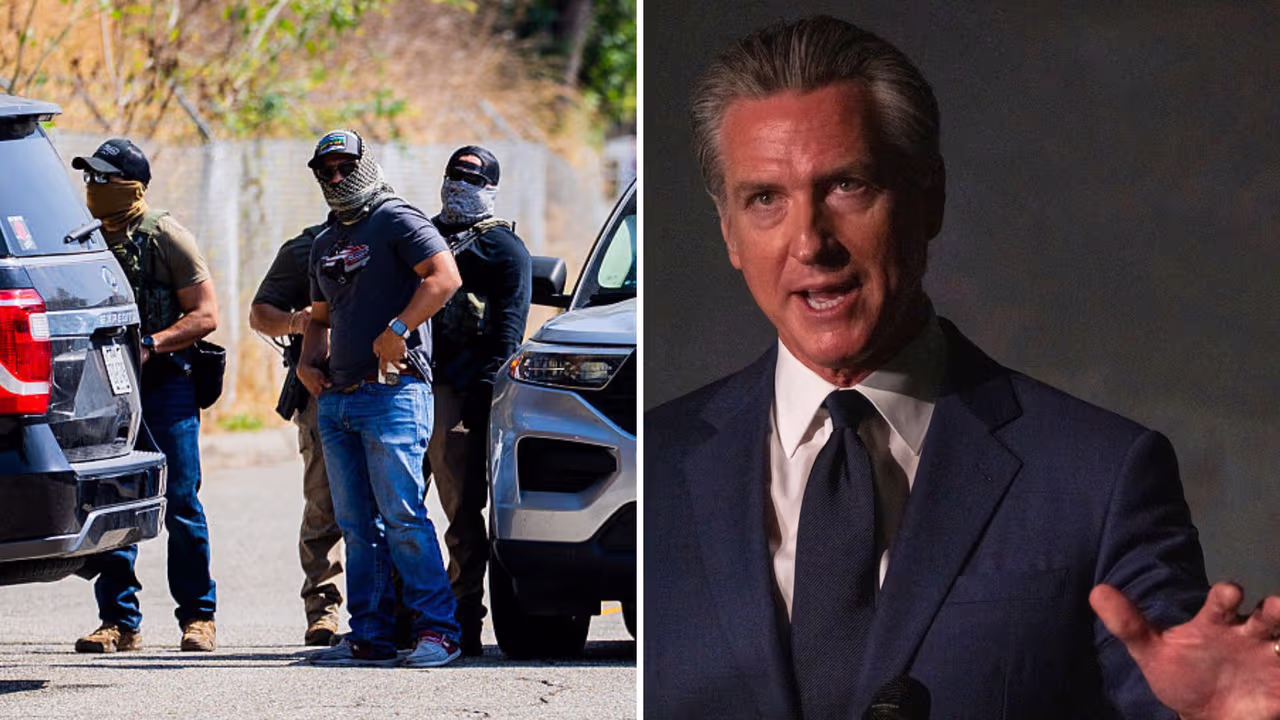 カリフォルニア州は、連邦襲撃の移民エージェントへのマスクを禁止しています| Univision 34 Los Angeles Kmex