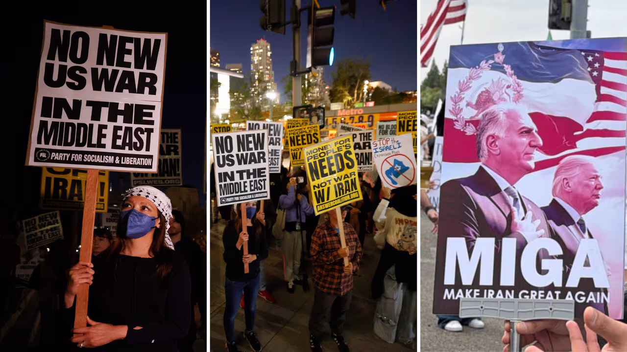 Miles de personas protestan contra los ataques de EEUU a Irán en ...