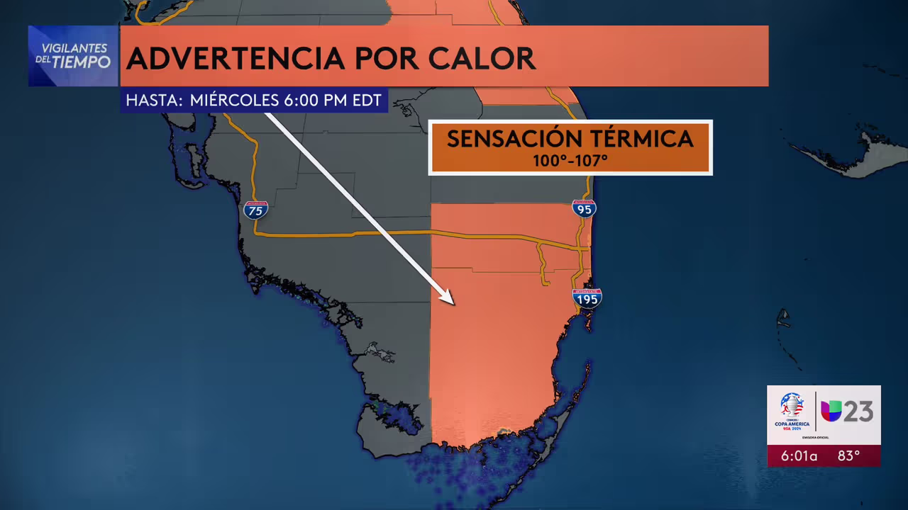 Nueva advertencia de calor en el sur de Florida: sensación térmica ...