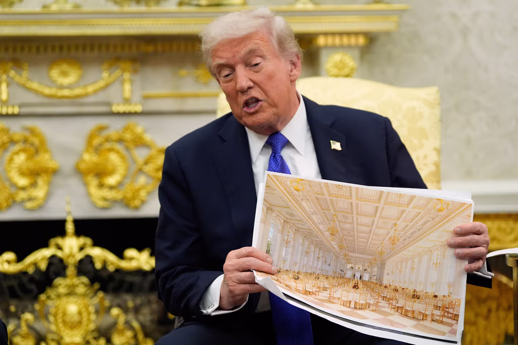 Trump selecciona mármol y ónix para salón de baile en la Casa Blanca ...