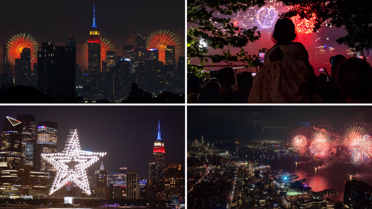 Fuegos artificiales del 4 de julio en Nueva York: Disfrutan miles de ...