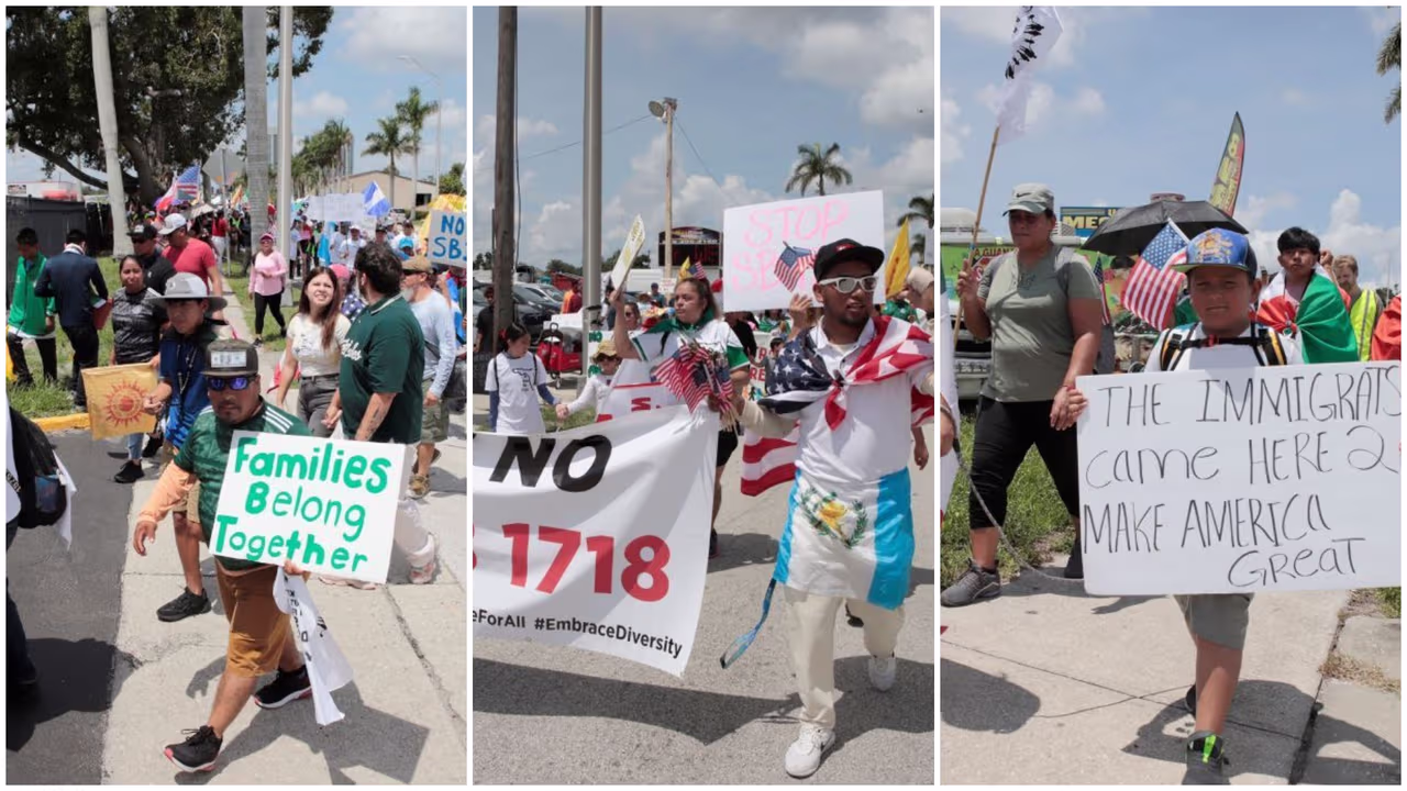 Marchas contra la ley de inmigración en Florida: Miami, Tallahassee ...