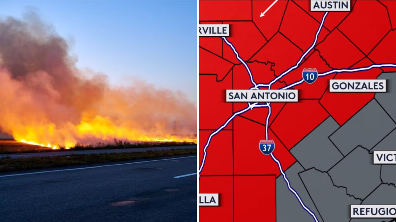 Alerte à temps : une alerte de risque d’incendie est activée dans le centre du Texas – Univision