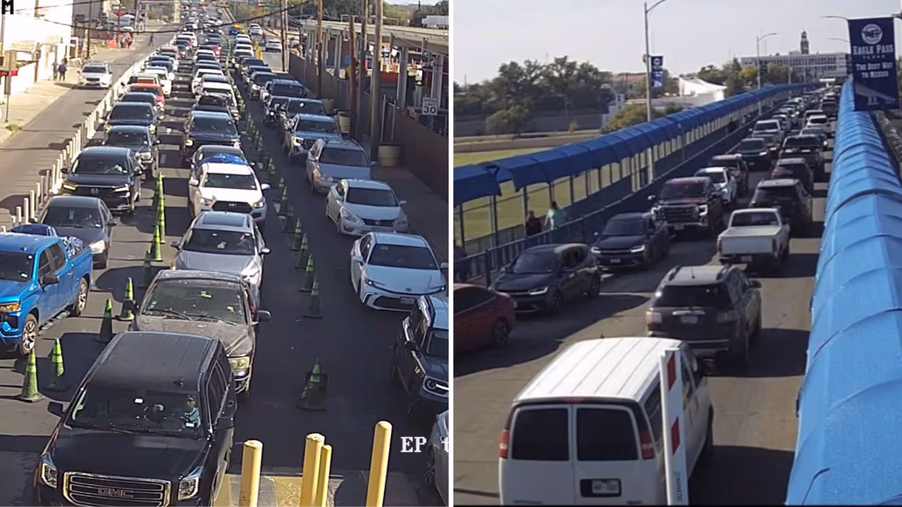 Paisanos saturan la frontera de Eagle Pass y Piedras Negras para entrar ...