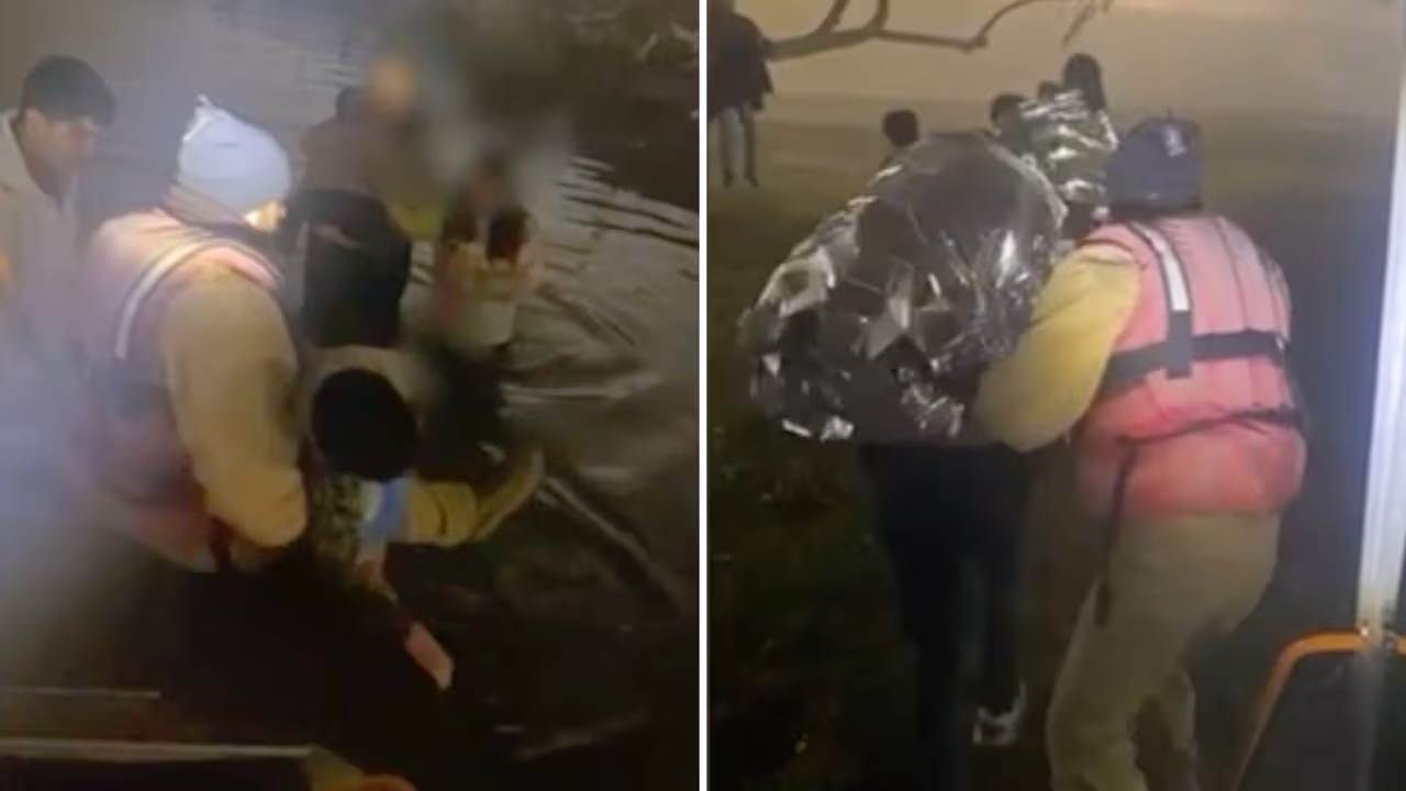 Rescatan con hipotermia a mujer inmigrante y sus cuatro hijos en el Río ...