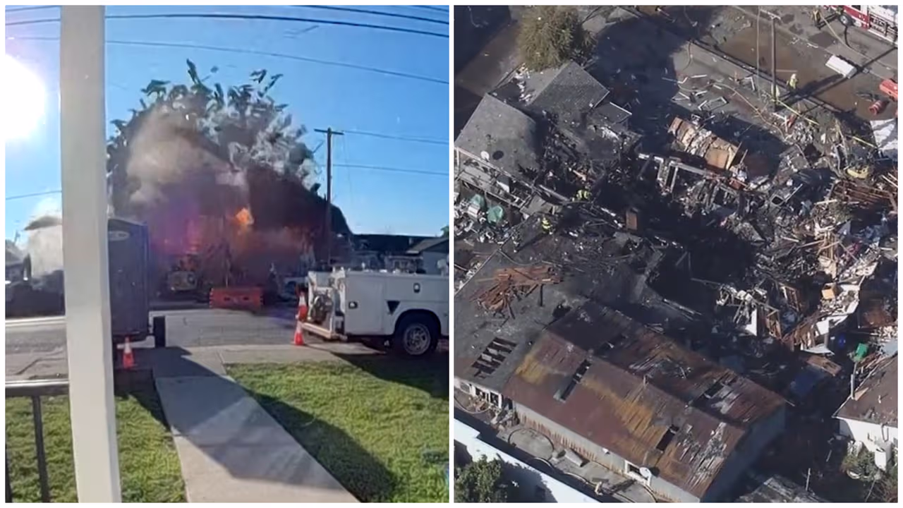 Explosión de gas en Ashland: video Ring capta el estallido y drones ...