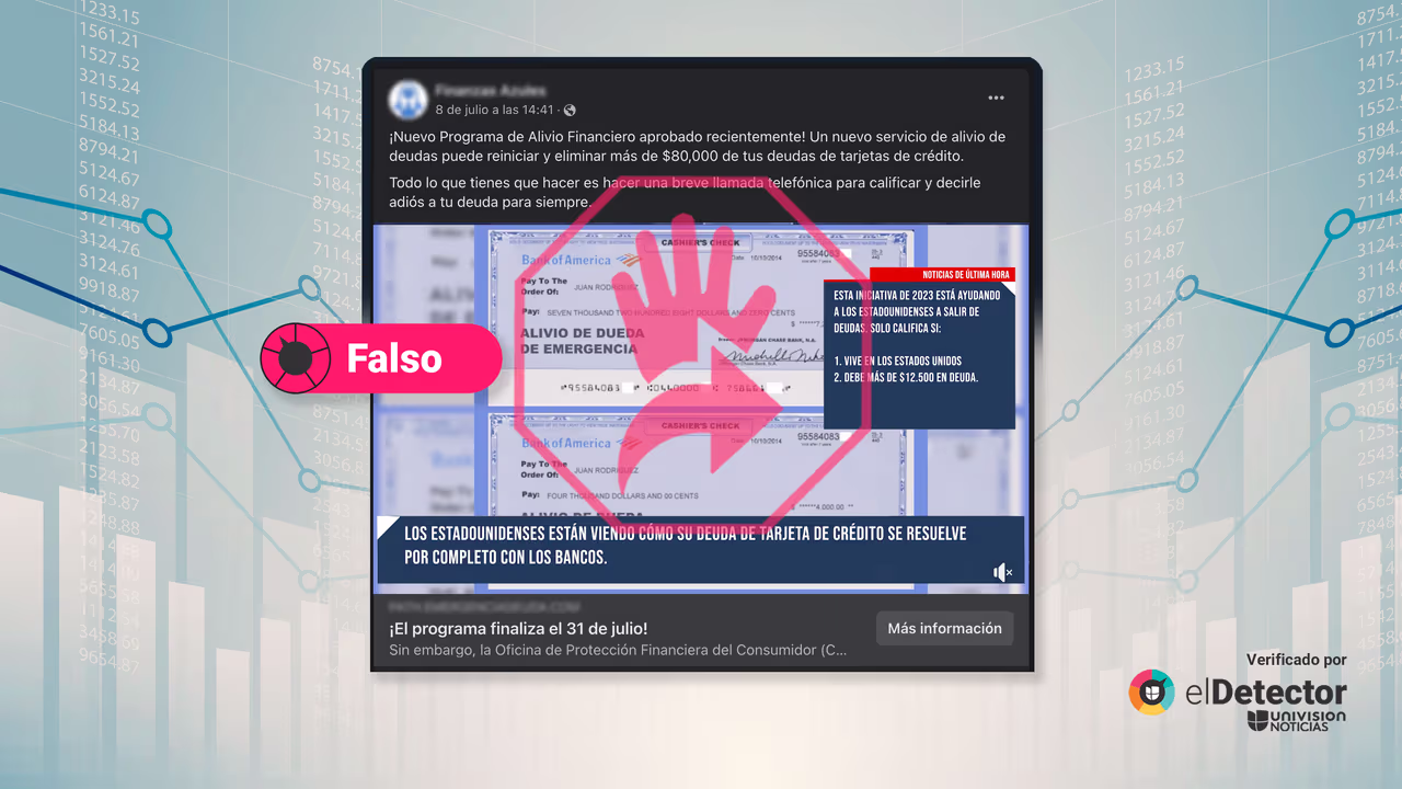 Image accompanying Hay un nuevo programa de alivio financiero “aprobado recientemente” que puede “eliminar más de $80,000 de tus deudas de tarjetas de crédito”.