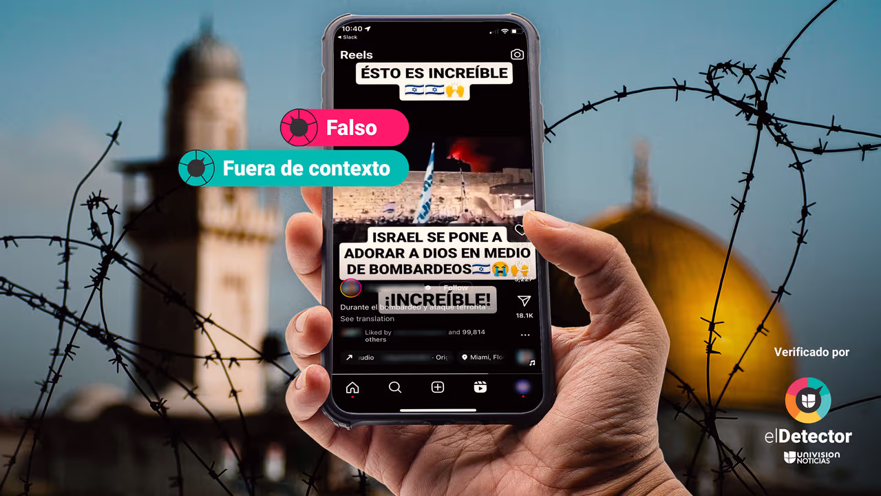 Image accompanying Este video de una multitud ondeando banderas israelíes frente al Muro de los Lamentos, mientras al fondo se ve un incendio, muestra cómo “Israel se pone a adora