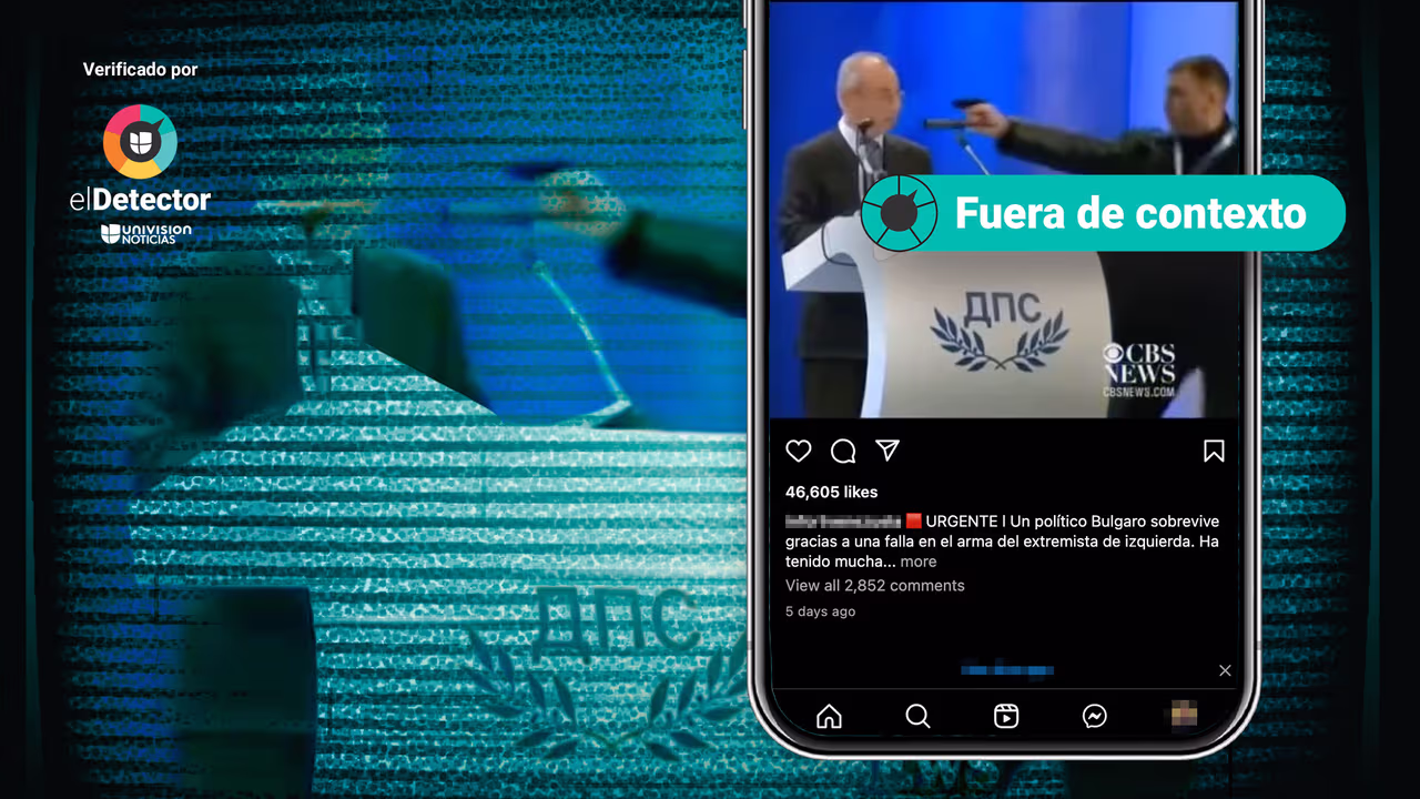 Image accompanying Este video que muestra un atentado fallido contra un político búlgaro es una noticia "urgente" de “última hora”.