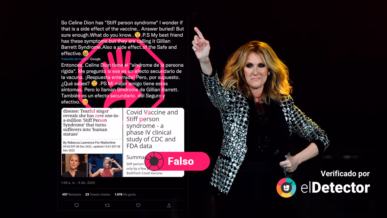 Image accompanying El síndrome de la persona rígida, que padece Celine Dion, es igual al síndrome de Guillain-Barré y lo causó la vacuna contra el covid-19.