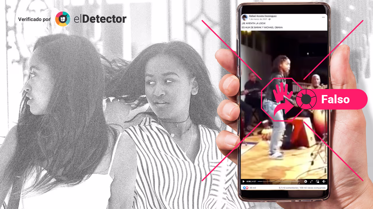 Image accompanying La joven que toca versión de “Oye cómo va” en un video es una de las hijas del expresidente Barack Obama