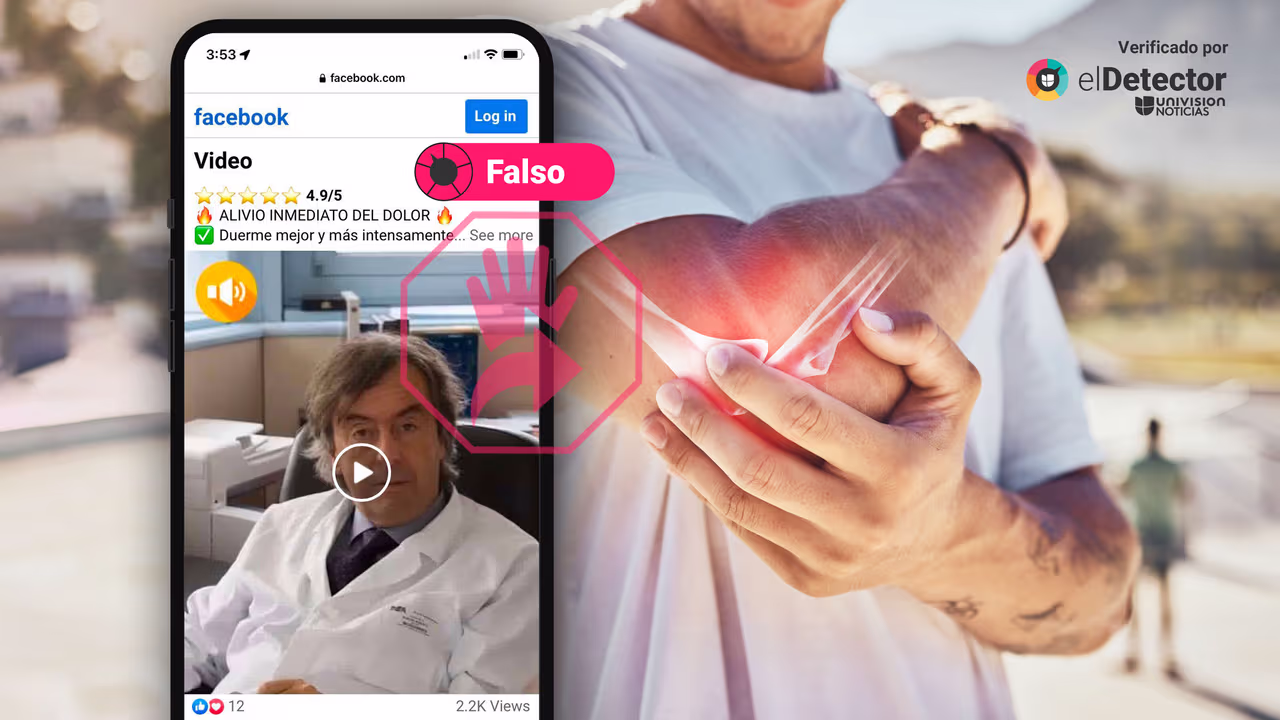 Image accompanying El doctor y profesor italiano Roberto Burioni promueve el supuesto medicamento que anuncia este video para aliviar el dolor de las articulaciones