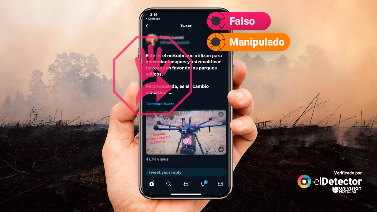 Image accompanying Drones del video adjunto son utilizados para “incendiar bosques” con el objetivo de “recalificar terrenos en favor de los parques eólicos”.