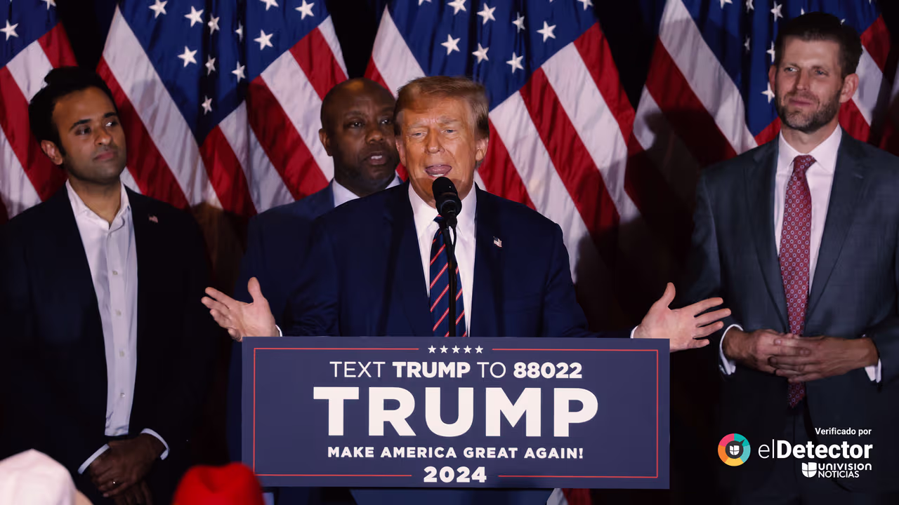 Image accompanying “Me complace anunciar que acabamos de ganar Nevada. Acabamos de ganar 100% porque todos ellos [...] decidieron no participar en Nevada”.