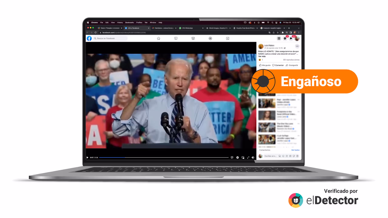 Image accompanying Joe Biden admitió que los demócratas robaron las últimas elecciones presidenciales porque se le escucha decir en un video que se asegurarán de que “nadie vuelva