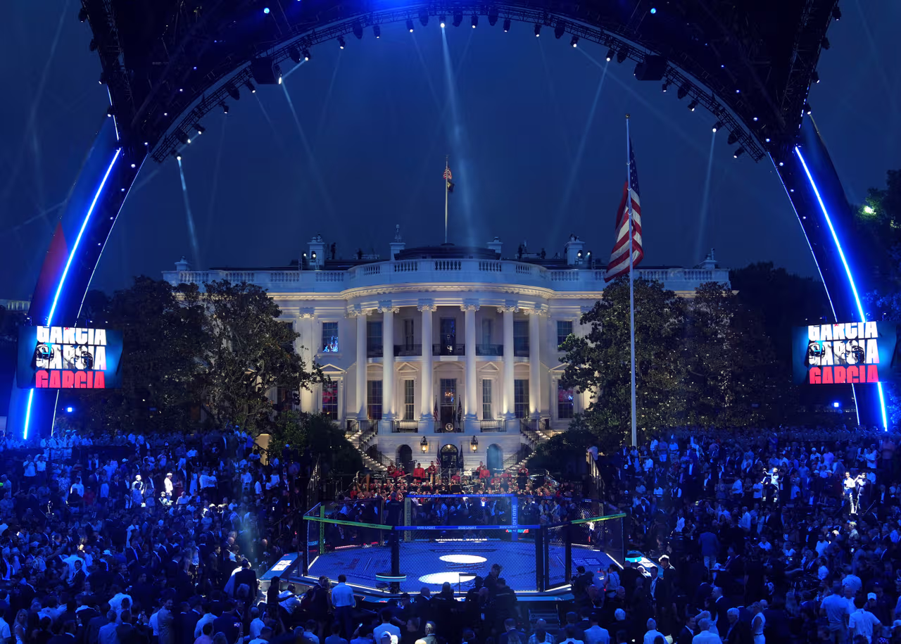 From politics to the octagon: Trump transforms the White House to celebrate his birthday with a UFC fight