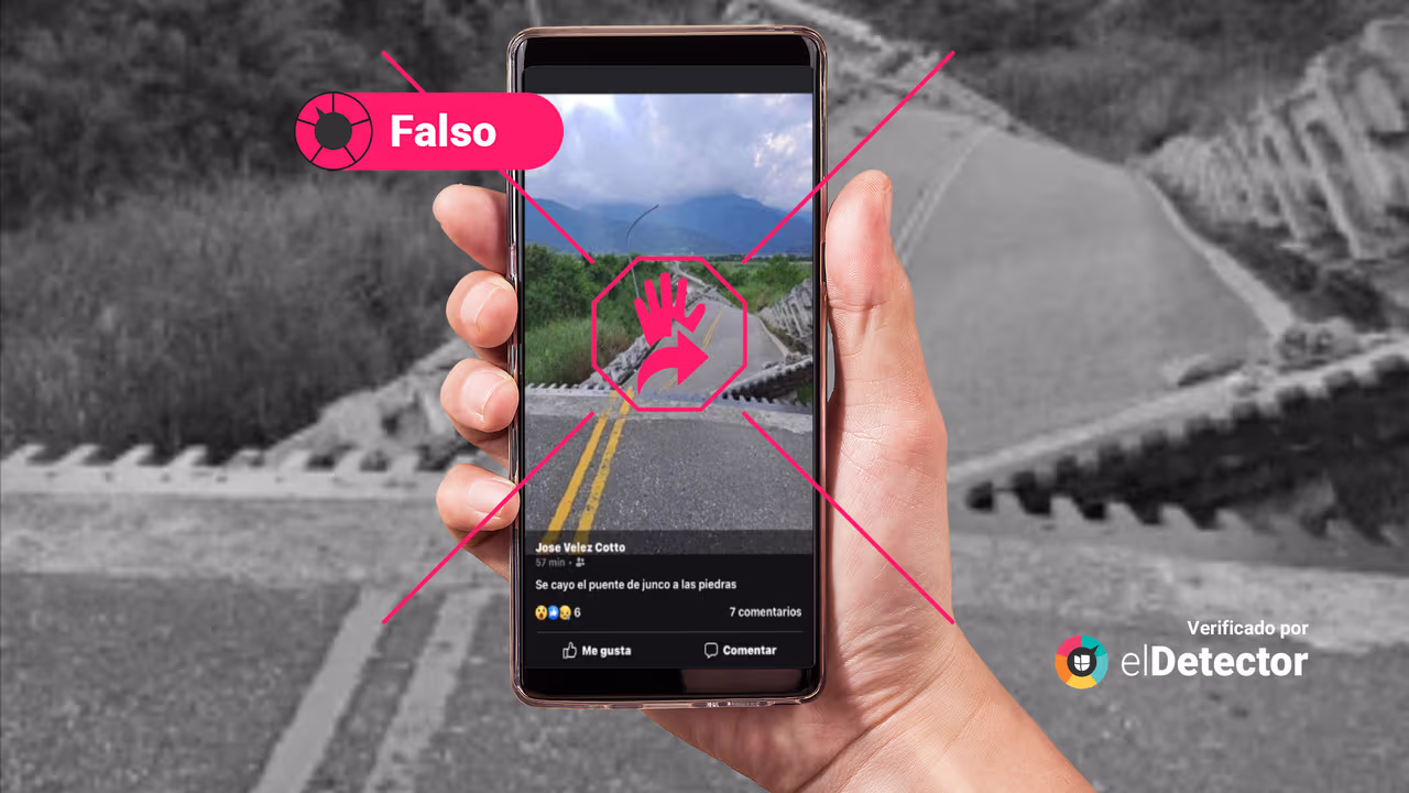 Image accompanying El puente roto de la foto viral es “de Junco a Las Piedras”, en Puerto Rico, y colpasó por el huracán Fiona.