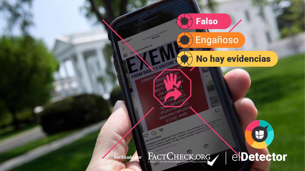 Image accompanying Es falso que el mandato de vacunación de Biden no incluye a los empleados de la Casa Blanca