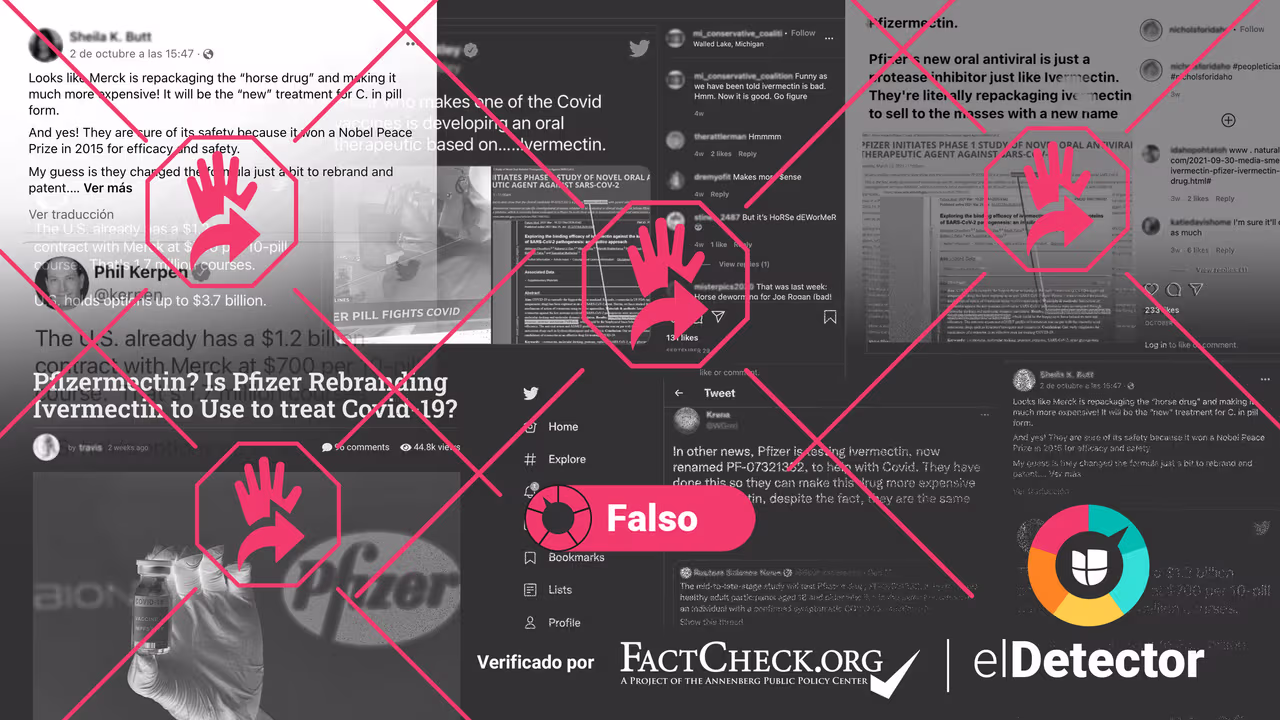 Image accompanying Es falso que las píldoras de Pfizer y de Merck contra el covid-19 contienen ivermectina
