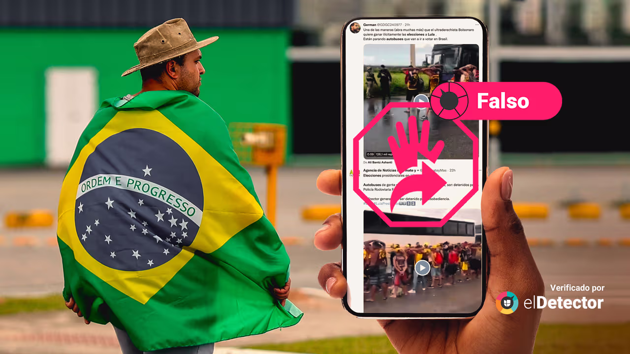 Image accompanying Video muestra a simpatizantes de Luiz Inácio “Lula” da Silva, que acudían en autobús a votar el 30 de octubre, detenidos por la policía para impedir tal derecho