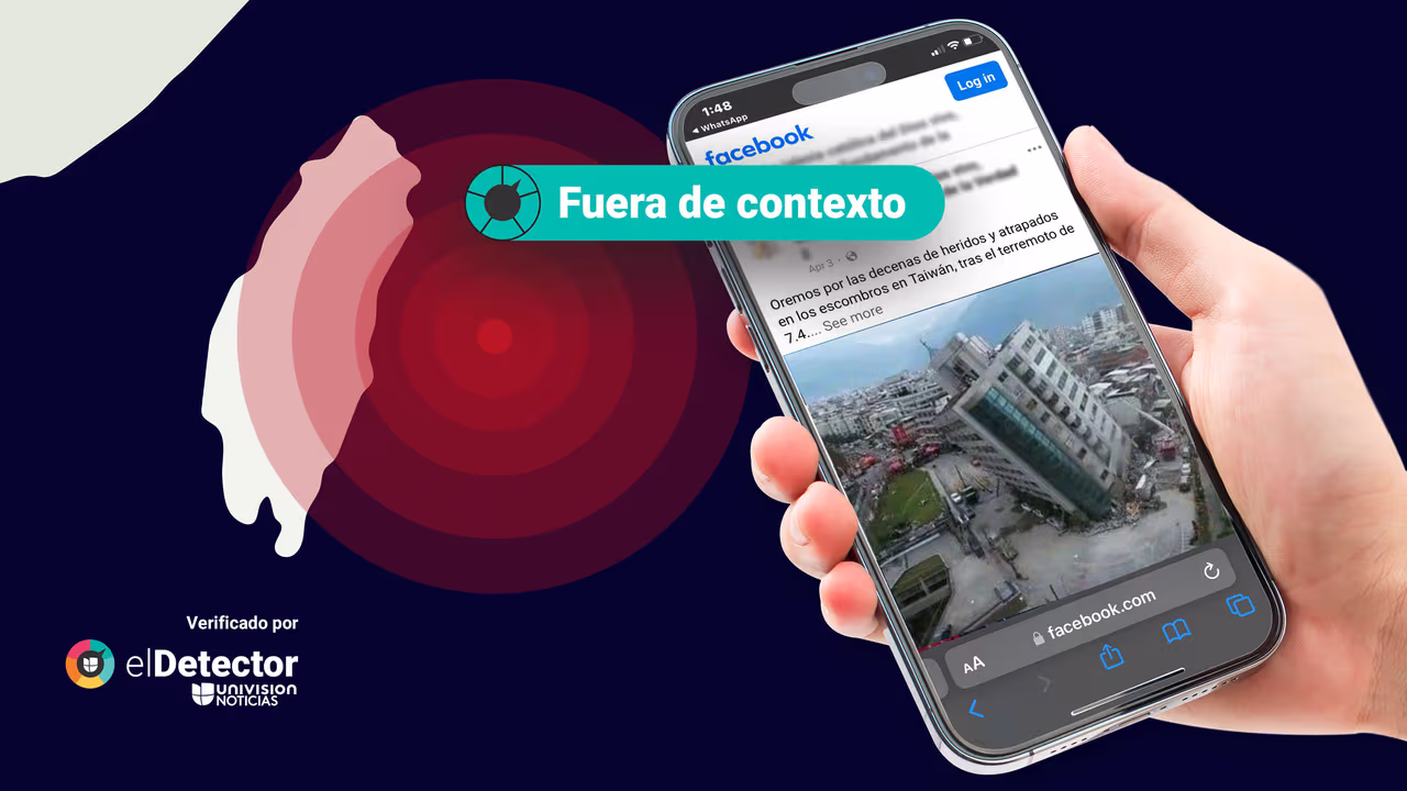 Image accompanying Esta foto de un edificio semiderruido e inclinado hacia la izquierda es del terremoto ocurrido en Taiwán el 3 de abril de 2024.